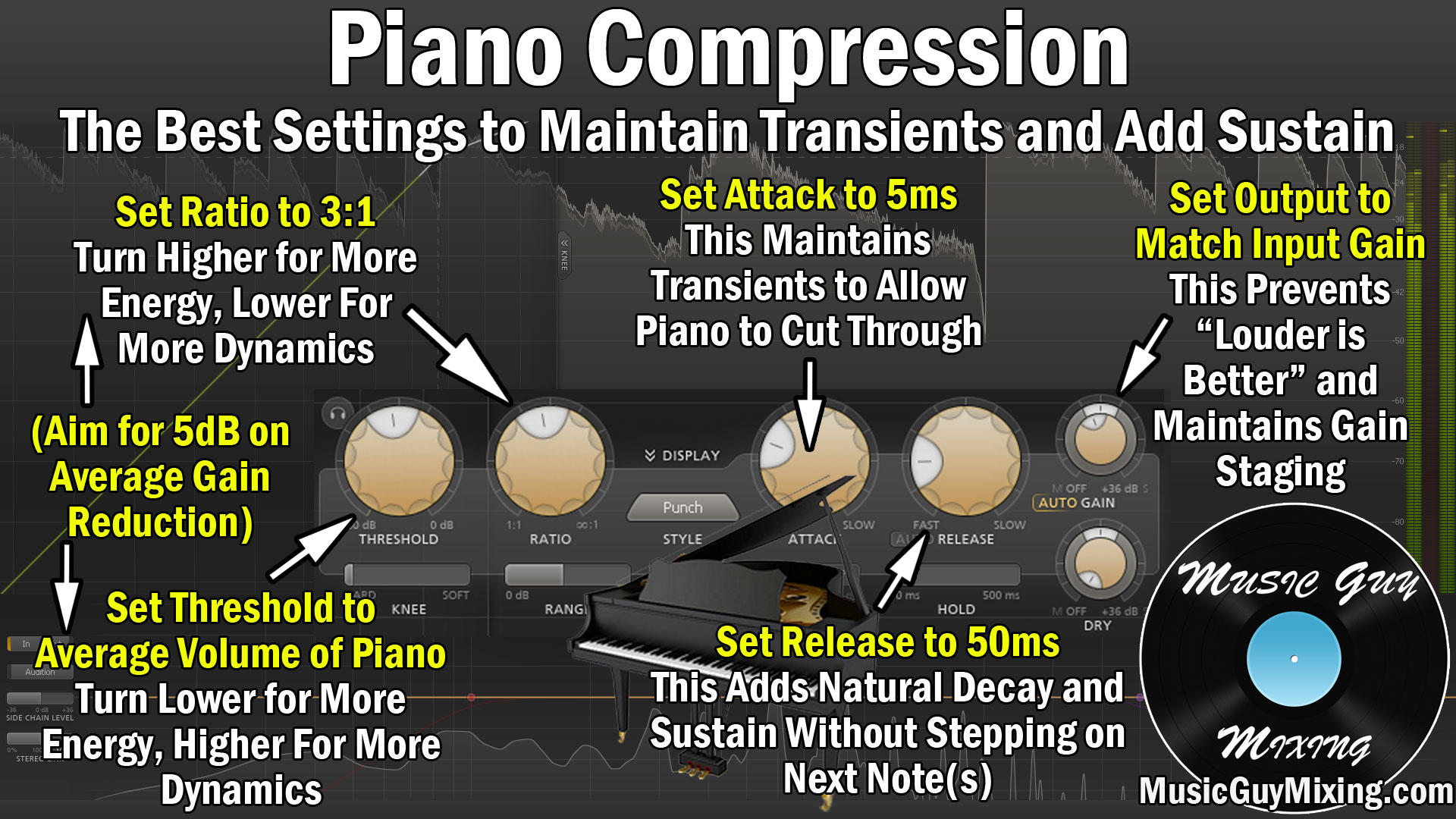 Piano Compression Guide - How to Compress Piano - Music Guy Mixing