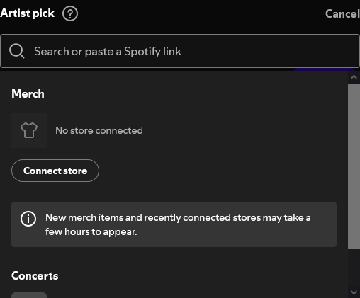 artist pick spotify