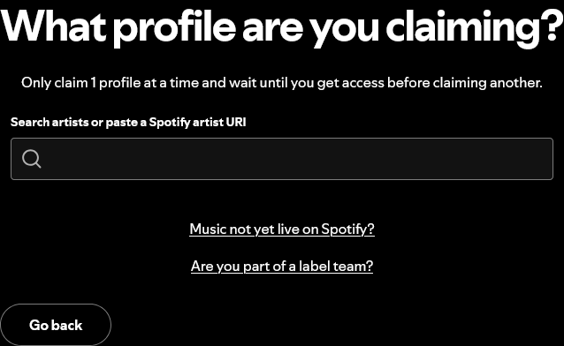 choose profile spotify