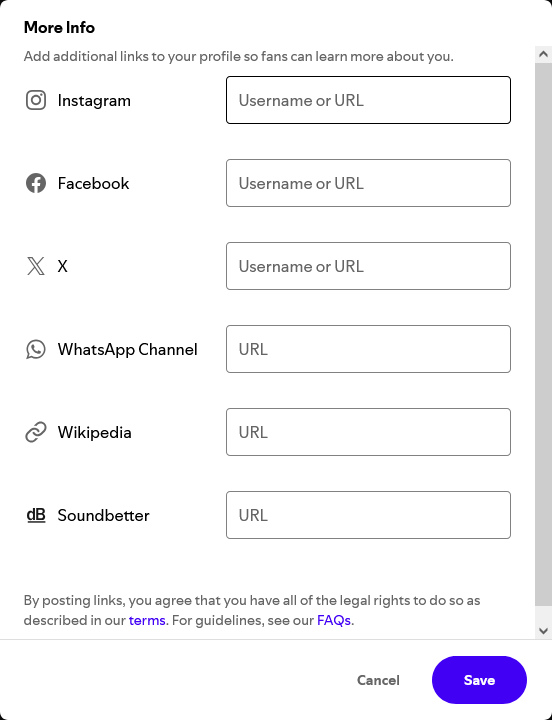 social media spotify for artists