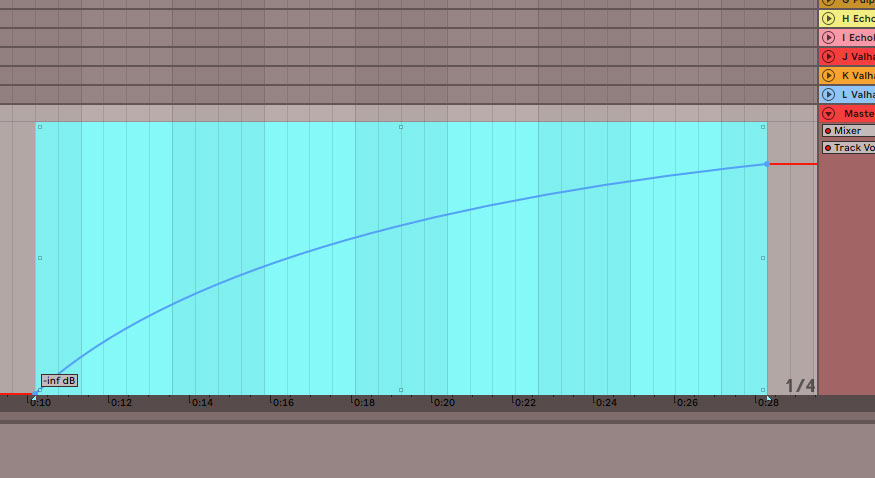 curved fades ableton