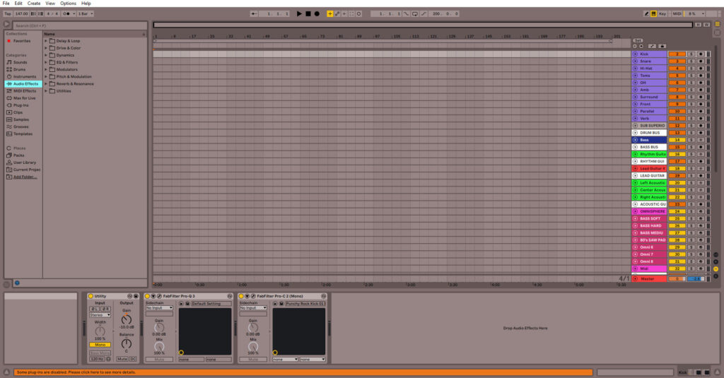 ableton live arrangement view
