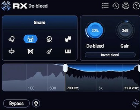 izotope de-bleed